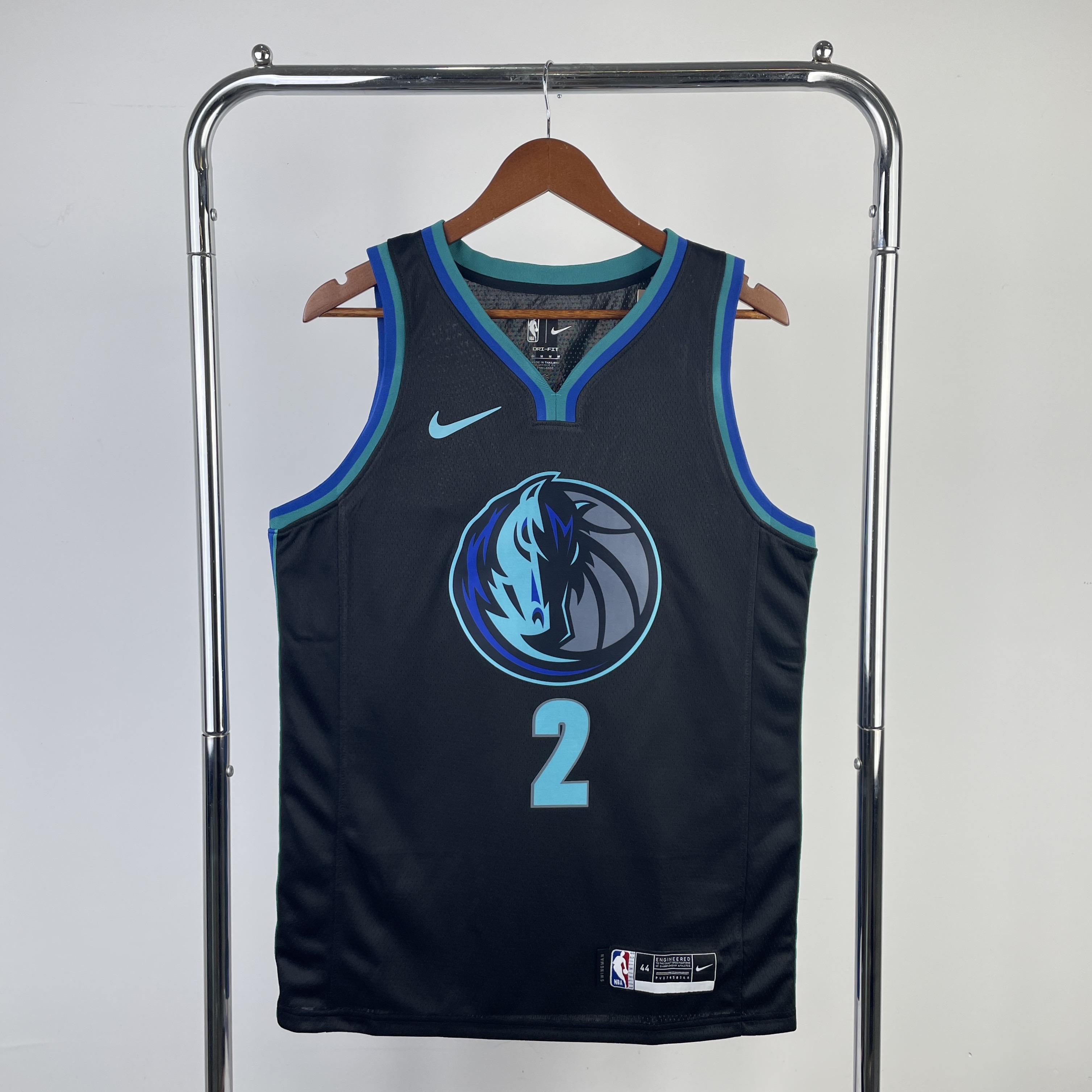 Men Dallas Mavericks #2 Irving Black Season Nike 2024 NBA Jersey